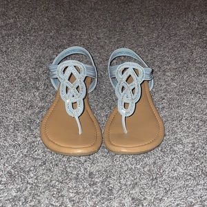 Sparkly blue sandals